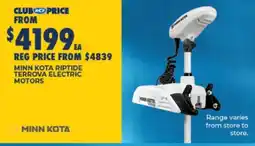 BCF Minn Kota Riptide Terrova Electric Motors offer