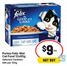 IGA Purina Felix Wet Cat Food Selected Varieties offer