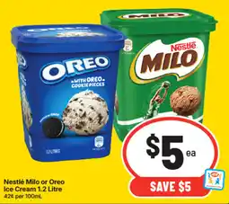 IGA Nestlé Milo or Oreo Ice Cream offer
