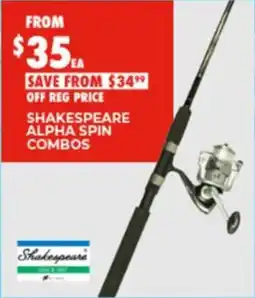 BCF Shakespeare Alpha Spin Combos offer
