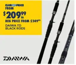 BCF Daiwa TD Black Rods offer