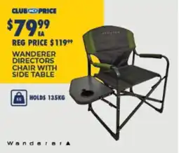 BCF Wanderer Directors Chair with Side Table offer