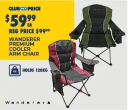 BCF Wanderer Premium Cooler Arm Chair offer