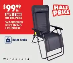 BCF Wanderer Reclining Lounger offer