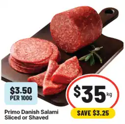 IGA Primo Danish Salami offer