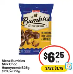 IGA Menz Bumbles Milk Choc Honeycomb offer