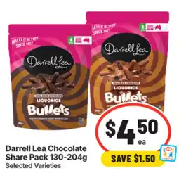IGA Darrell Lea Chocolate Liquorice Bullets Selected Varieties offer