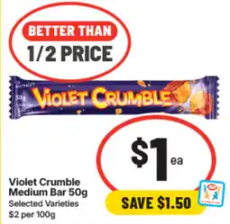 IGA Violet Crumble offer