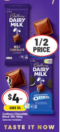 IGA Cadbury Chocolate Block offer