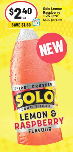 IGA Solo Lemon Raspberry offer