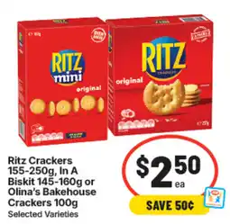 IGA Ritz Crackers offer