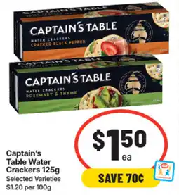 IGA Captain's Table Water Crackers offer