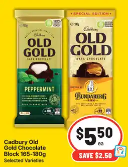 IGA Cadbury Old Gold Chocolate Block offer