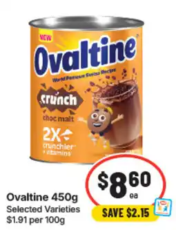 IGA Ovaltine crunch choc malt offer