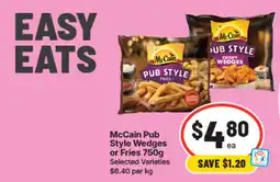 IGA McCain Pub Style Wedges or Fries offer