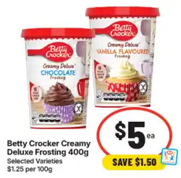 IGA Betty Crocker Creamy Deluxe Frosting offer
