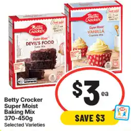 IGA Betty Crocker Super Moist Baking Mix offer
