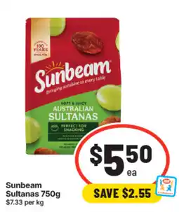IGA Sunbeam Sultanas offer