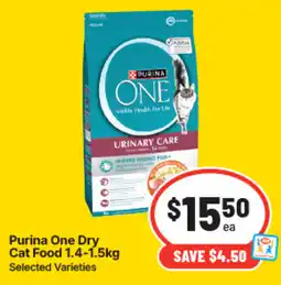 IGA Purina One Dry Cat Food Selected Varieties offer
