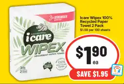 IGA Icare Wipex Absorbent Paper Towel offer