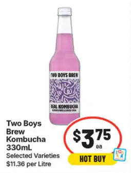 IGA Two Boys Brew Kombucha offer