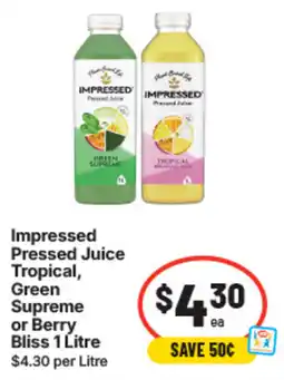 IGA Impressed Pressed Juice offer