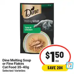 IGA Dine Melting Soup Cat Food offer