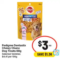 IGA Pedigree Dentastix Chewy Chunx Dog Treats offer