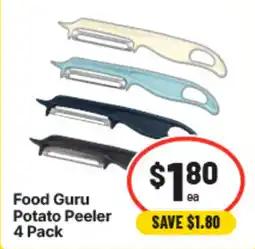 IGA Food Guru Potato Peeler 4 Pack offer