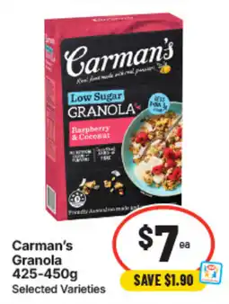 IGA Carman's Granola offer