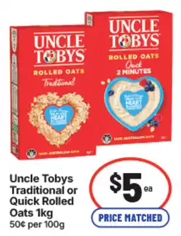 IGA Uncle Tobys Rolled Oats offer