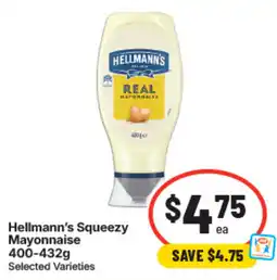 IGA Hellmann's Squeezay Mayonnaise offer