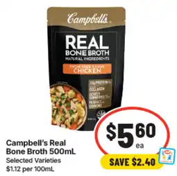 IGA Campbell's Real Bone Broth offer