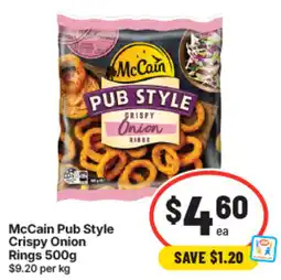 IGA McCain Pub Style Crispy Onion Rings offer