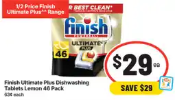 IGA Finish Ultimate Plus Dishwashing Tablets Lemon offer