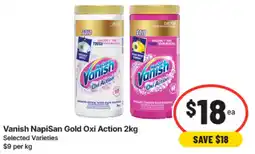 IGA Vanish NapiSan Gold Oxi Action offer