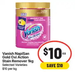 IGA Vanish NapiSan Gold Oxi Action Stain Remover offer