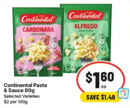 IGA Continental Pasta & Sauce offer