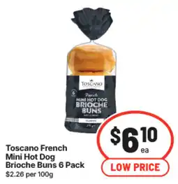 IGA Toscano French Mini Hot Dog Brioche Buns offer