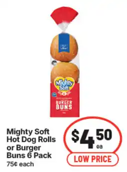 IGA Mighty Soft Hot Dog Rolls or Burger Buns offer