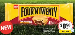 IGA Four'n Twenty Beef Bolognese with Cheese Pies offer