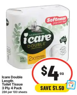 IGA Icare Double Length Toilet Tissue offer