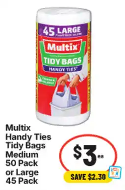 IGA Multix Handy Ties Tidy Bags offer