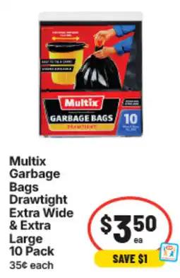 IGA Multix Garbage Bags Drawtite Extra Wide & Extra Large offer