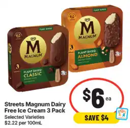 IGA Streets Magnum Dairy Free Ice Cream 3 Pack offer