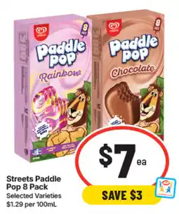IGA Streets Paddle Pop 8 Pack offer