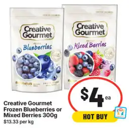 IGA Creative Gourmet Frozen Blueberries or Mixed Berries offer
