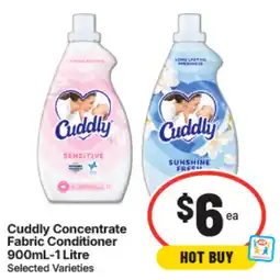 IGA Cuddly Concentrate Fabric Conditioner offer