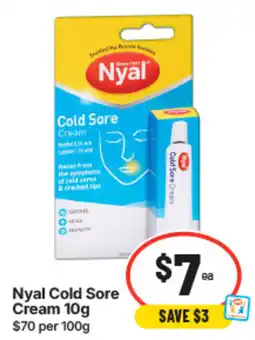 IGA Nyal Cold Sore Cream offer