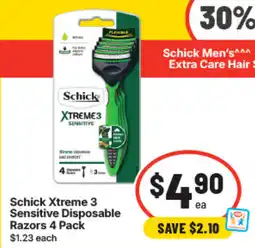 IGA Schick Xtreme 3 Sensitive Disposable Razors offer